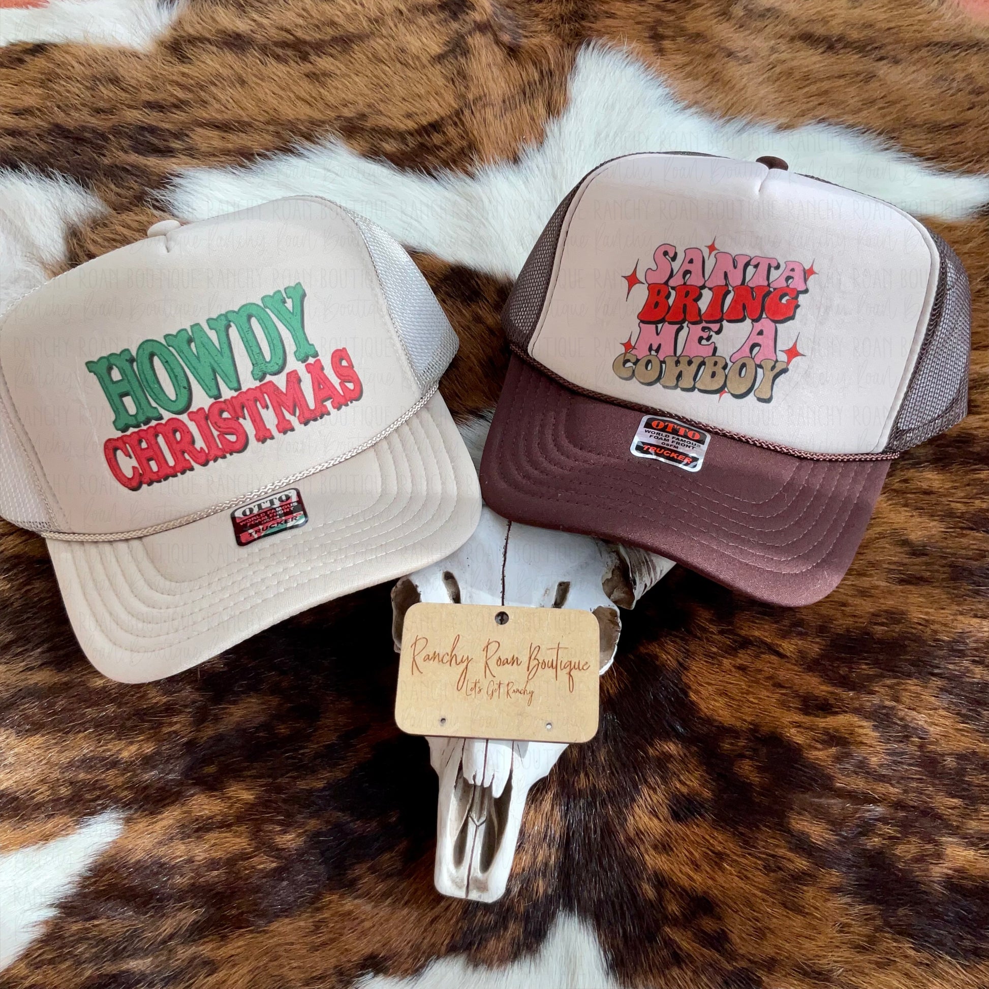 Howdy Christmas Western Foam Trucker Hat - Ranchy Roan Boutique 