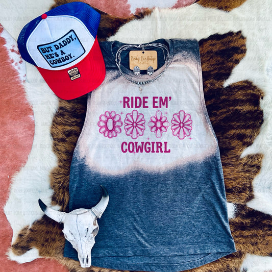 Ride Em Cowgirl Western Graphic Festival Muscle Tank