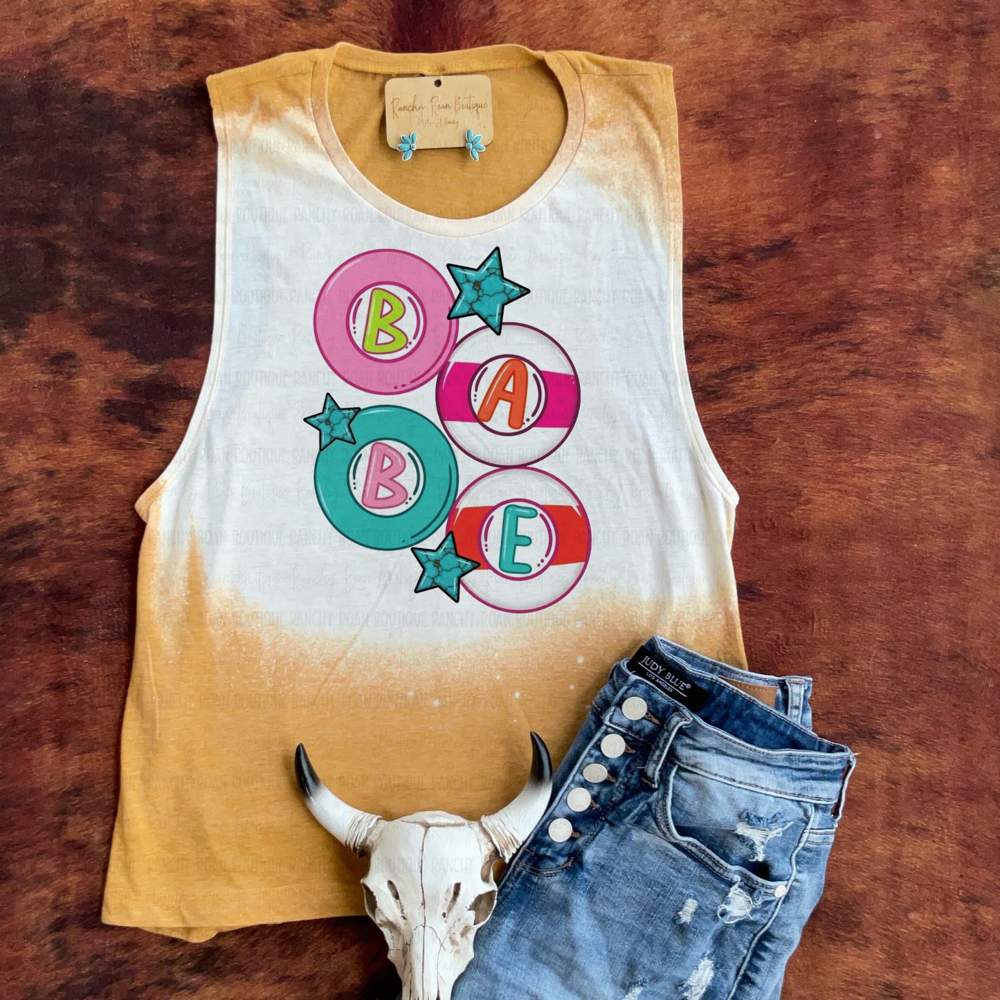 Western Babe Graphic Festival Muscle Tank