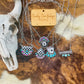 Western Checker Spade Trendy Rodeo Necklace