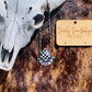 Western Checker Spade Trendy Rodeo Necklace