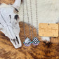 Western  Howlite Spade Trendy Necklace