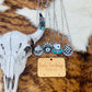 Western  Howlite Spade Trendy Necklace