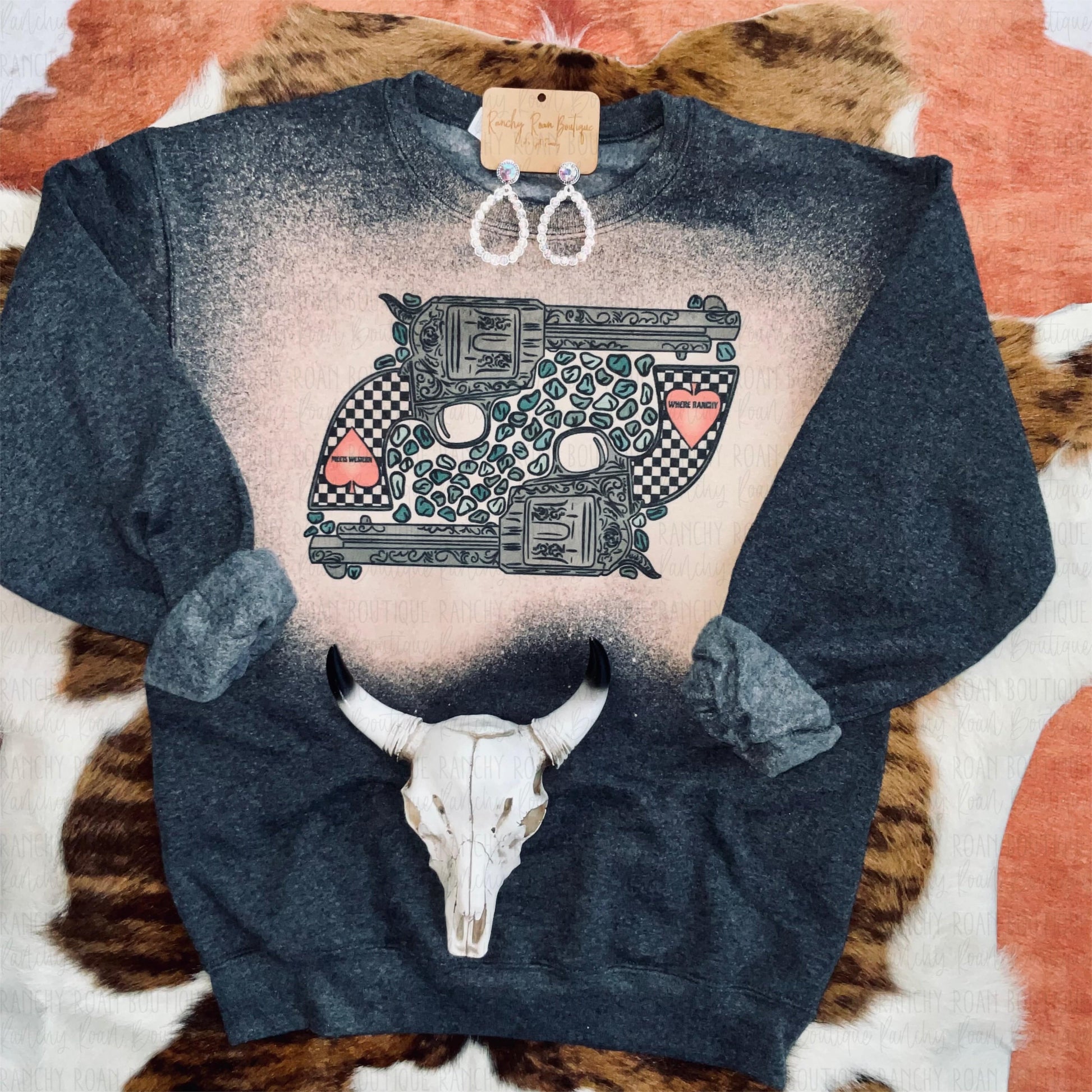 Where Ranchy Meets Western Retro Sweatshirt - Ranchy Roan Boutique 