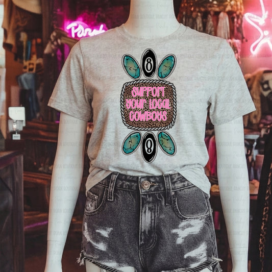 Support Your Local Cowboys Western Graphic Tee
