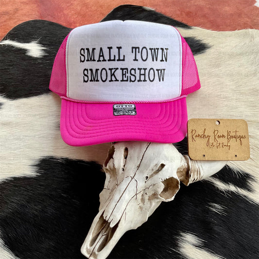 Small Town Smokeshow Foam Trucker Hat - Ranchy Roan Boutique 