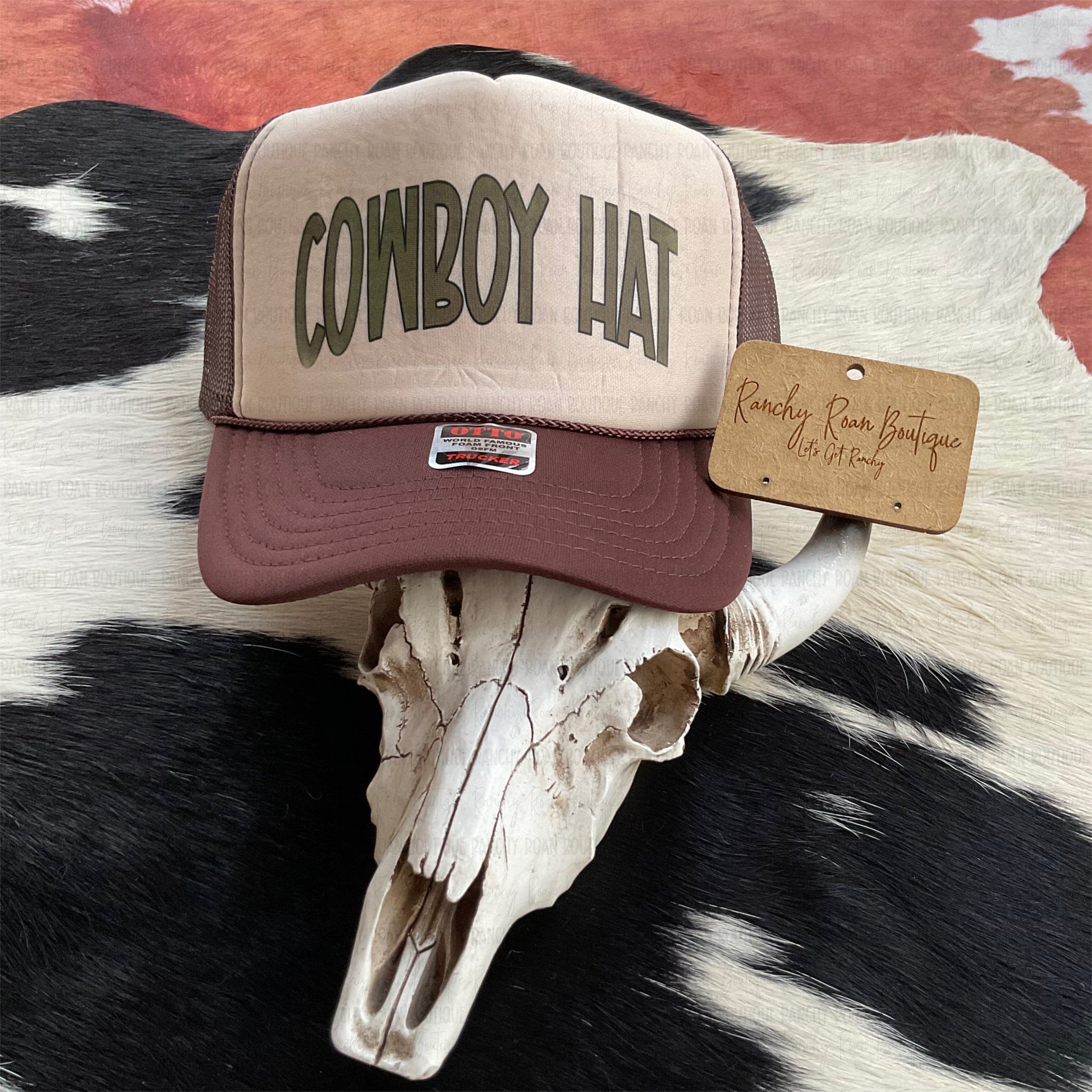 Cowboy Hat  Western Foam Trucker Hat - Ranchy Roan Boutique 