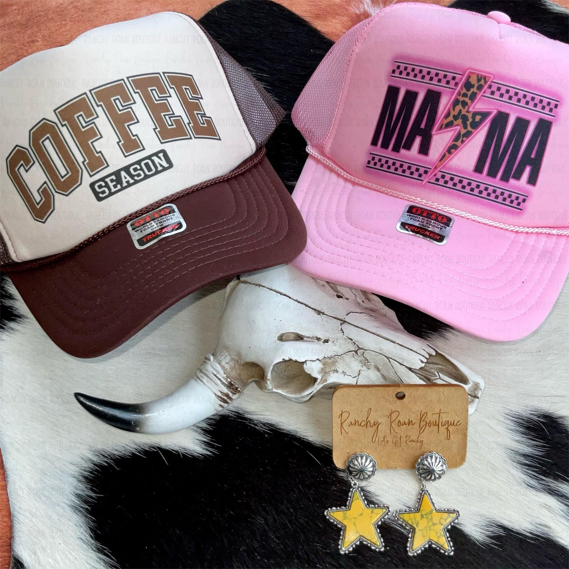 Coffee Season Western Foam Trucker Hat - Ranchy Roan Boutique 