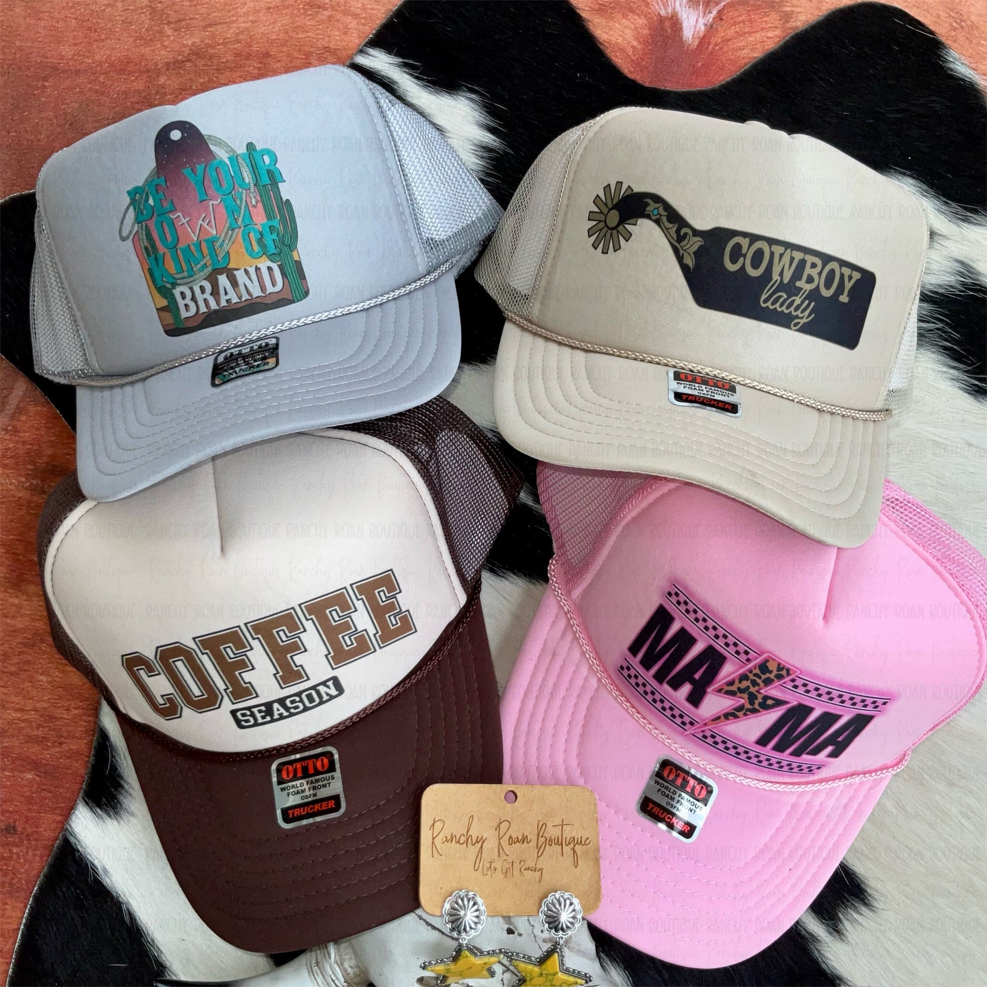 Coffee Season Western Foam Trucker Hat - Ranchy Roan Boutique 