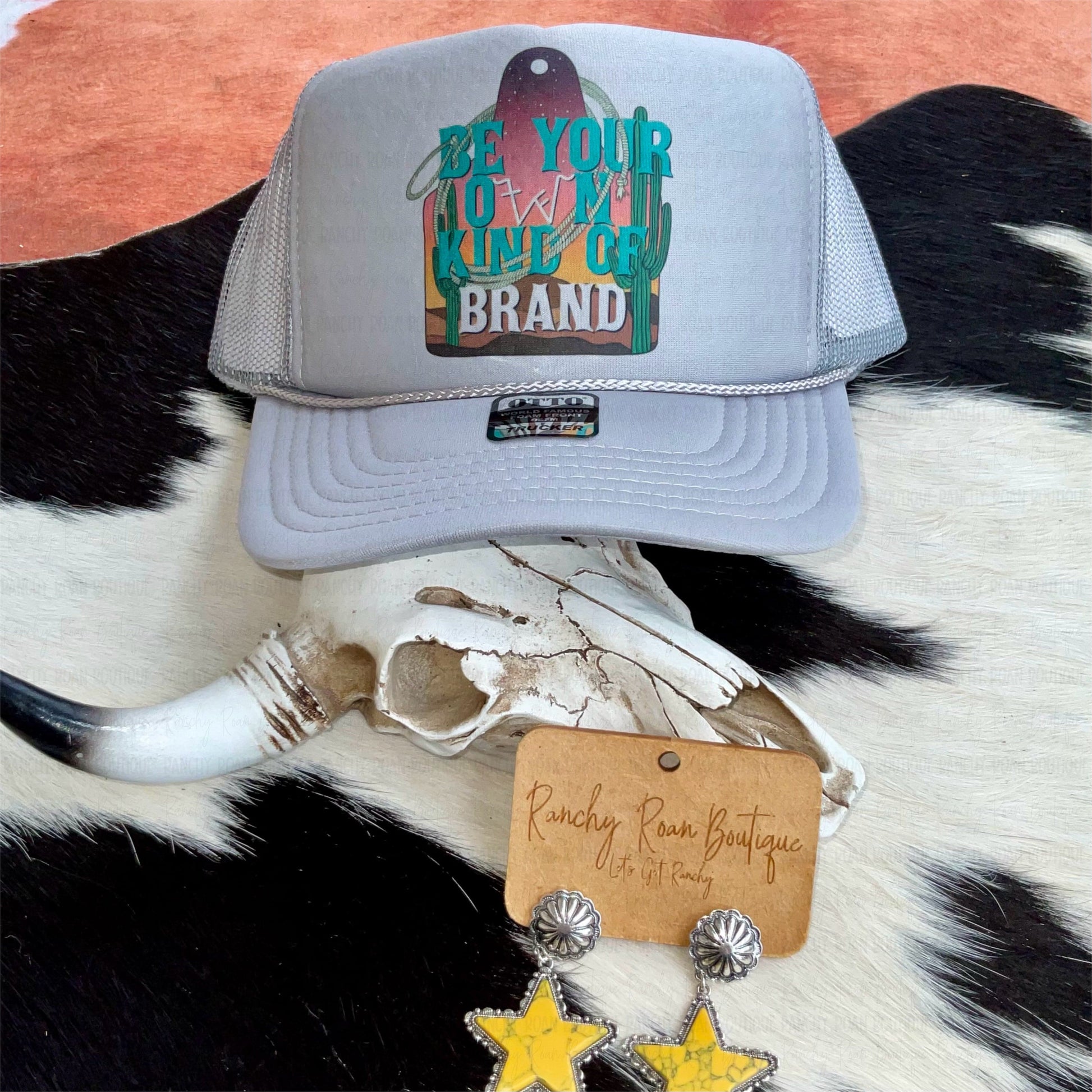 Be Your Own Brand Western Foam Trucker Hat - Ranchy Roan Boutique 