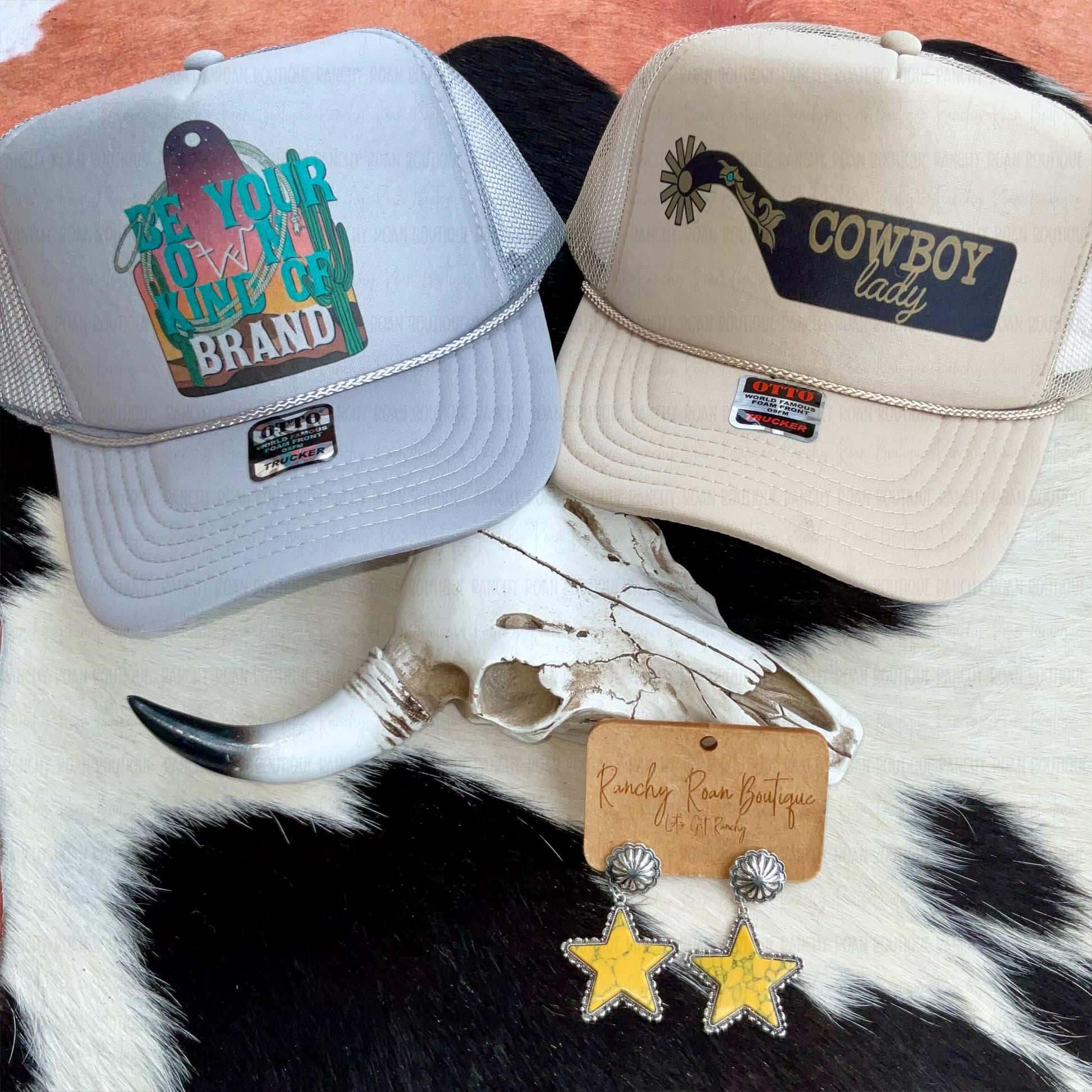 Cowboy Lady Western Foam Trucker Hat - Ranchy Roan Boutique 