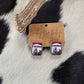Vintage Cowboy Western Graphic Stud Earrings
