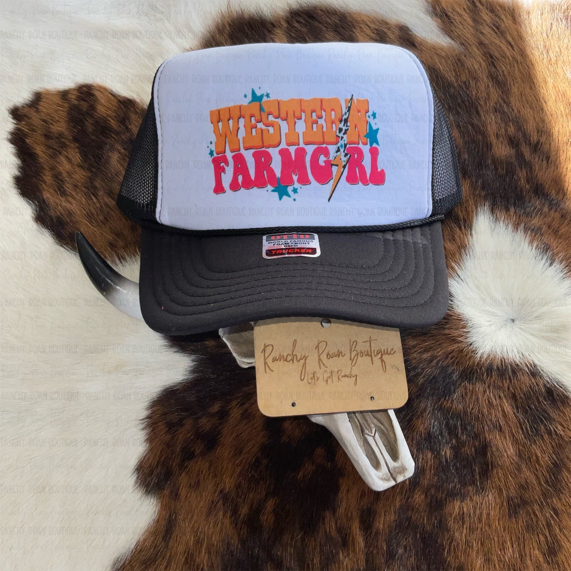 Western Farm Girl Foam Trucker Hat - Ranchy Roan Boutique 