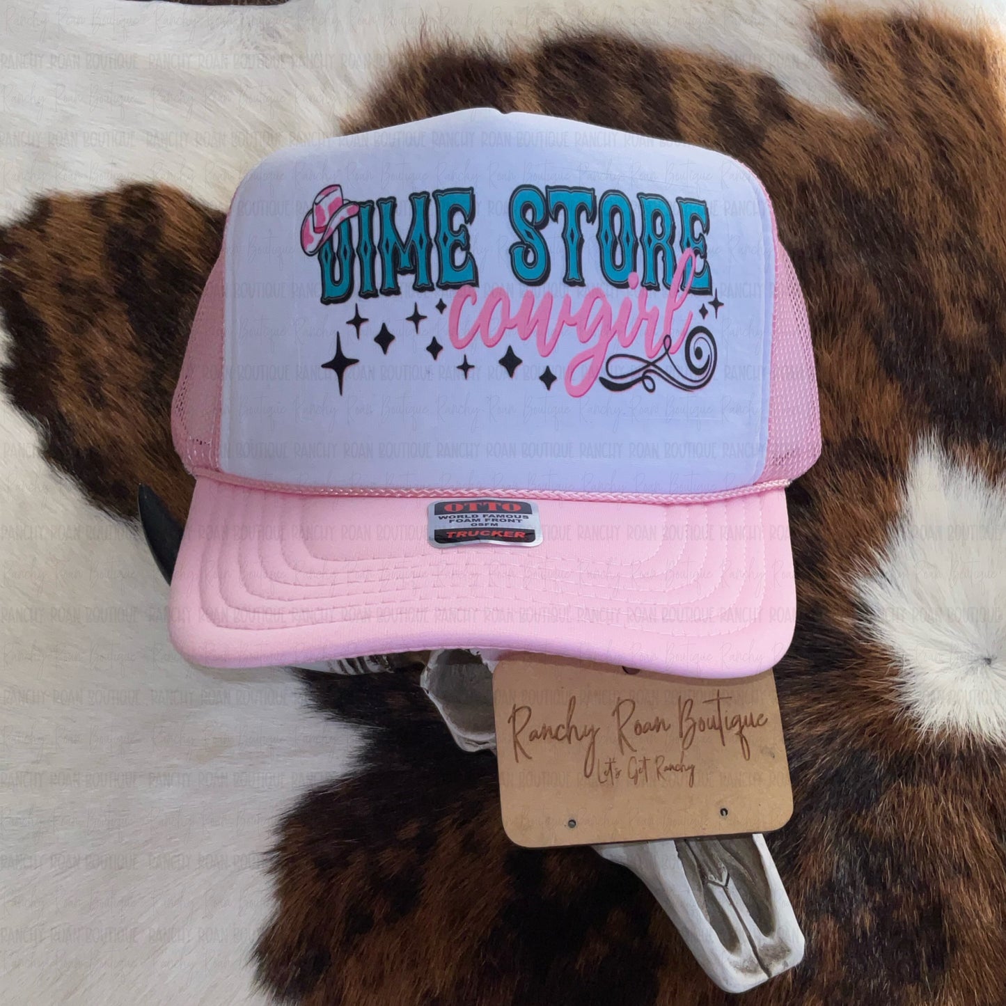 Dime Store Cowgirl Western Foam Trucker Hat - Ranchy Roan Boutique 