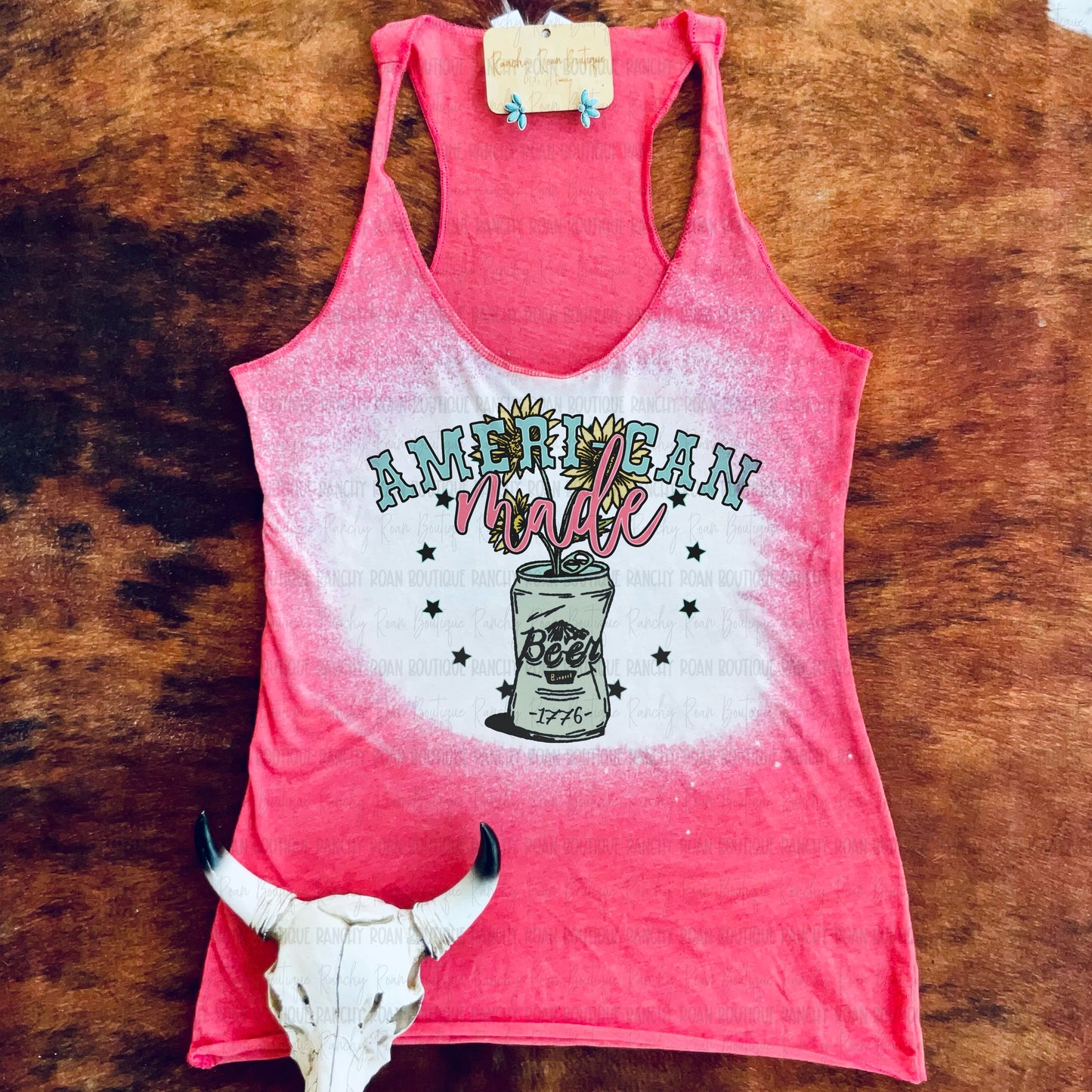 American Made Western Graphic Racerback Tank