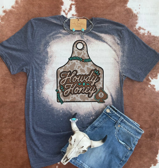 Howdy Honey Cow Tag Graphic Tee