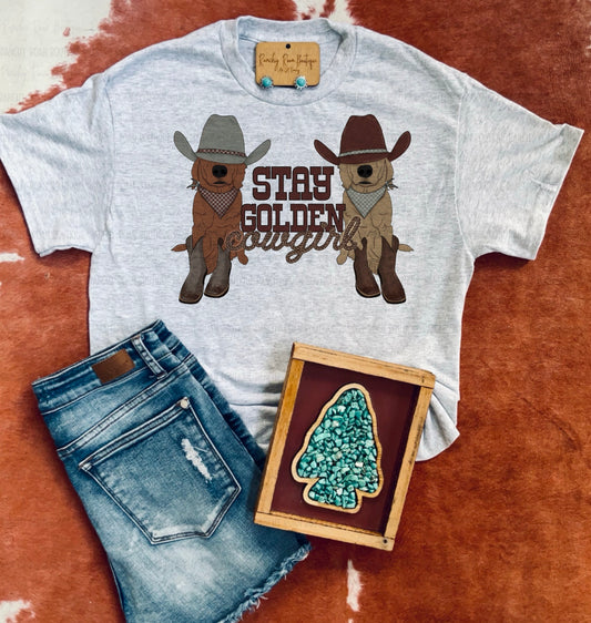 Stay Golden Cowgirl Western Graphic Tee