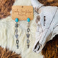 Howdy Turquoise Drop Down Stud Earrings