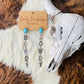 Howdy Turquoise Drop Down Stud Earrings
