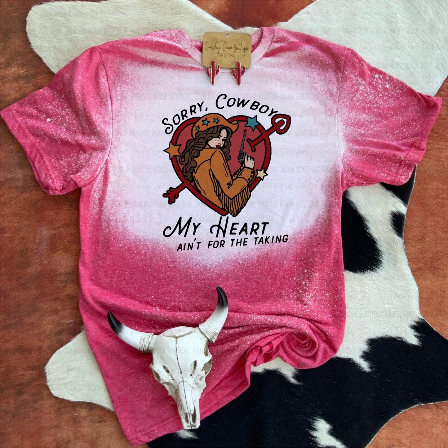 Sorry Cowboy Western Tee - Ranchy Roan Boutique 