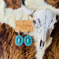 Turquoise Concho Western Stud Earrings