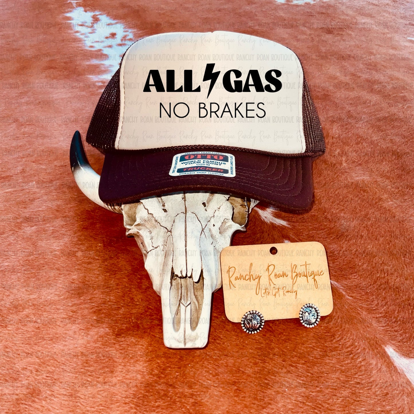 All Gas No Brakes Western Trucker Hat