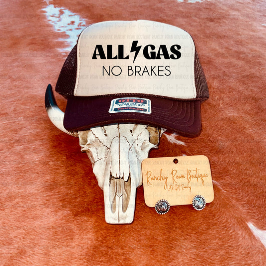All Gas No Brakes Western Trucker Hat
