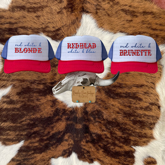 Red White & Patriotic Western Trucker Hat Collection
