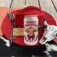 Mooey Christmas Cow Lover Club 16oz Frosted Glass Tumbler