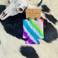 Neon Glitter Western. Serape Koozie