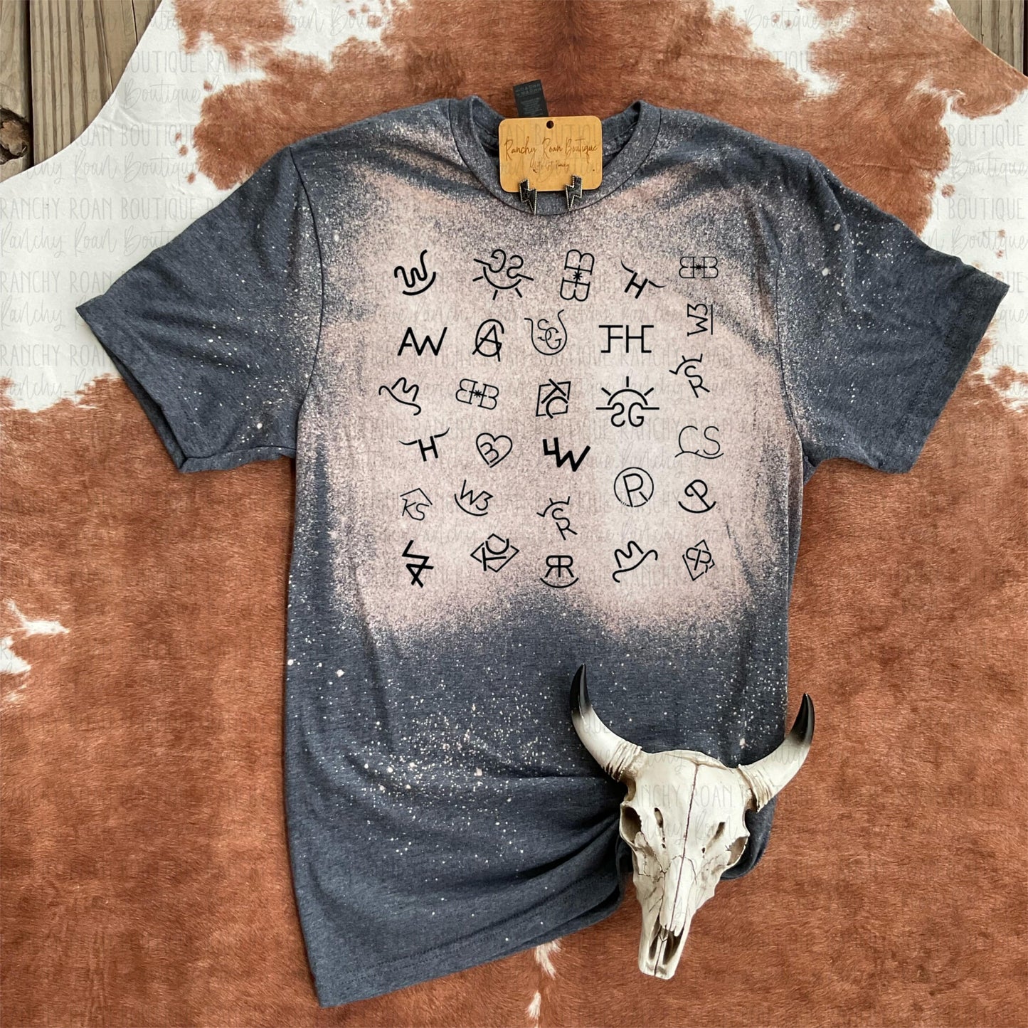 Cattle Brand Western Tee - Ranchy Roan Boutique 