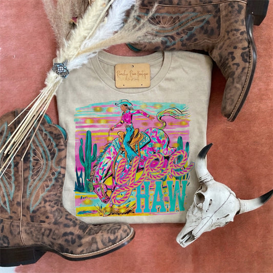 Yee Haw Western Cowgirl Graphic Tee