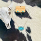 Western Turquoise Concho Necklace & Stud Earring Set