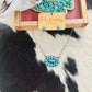 Western Turquoise Concho Necklace & Stud Earring Set