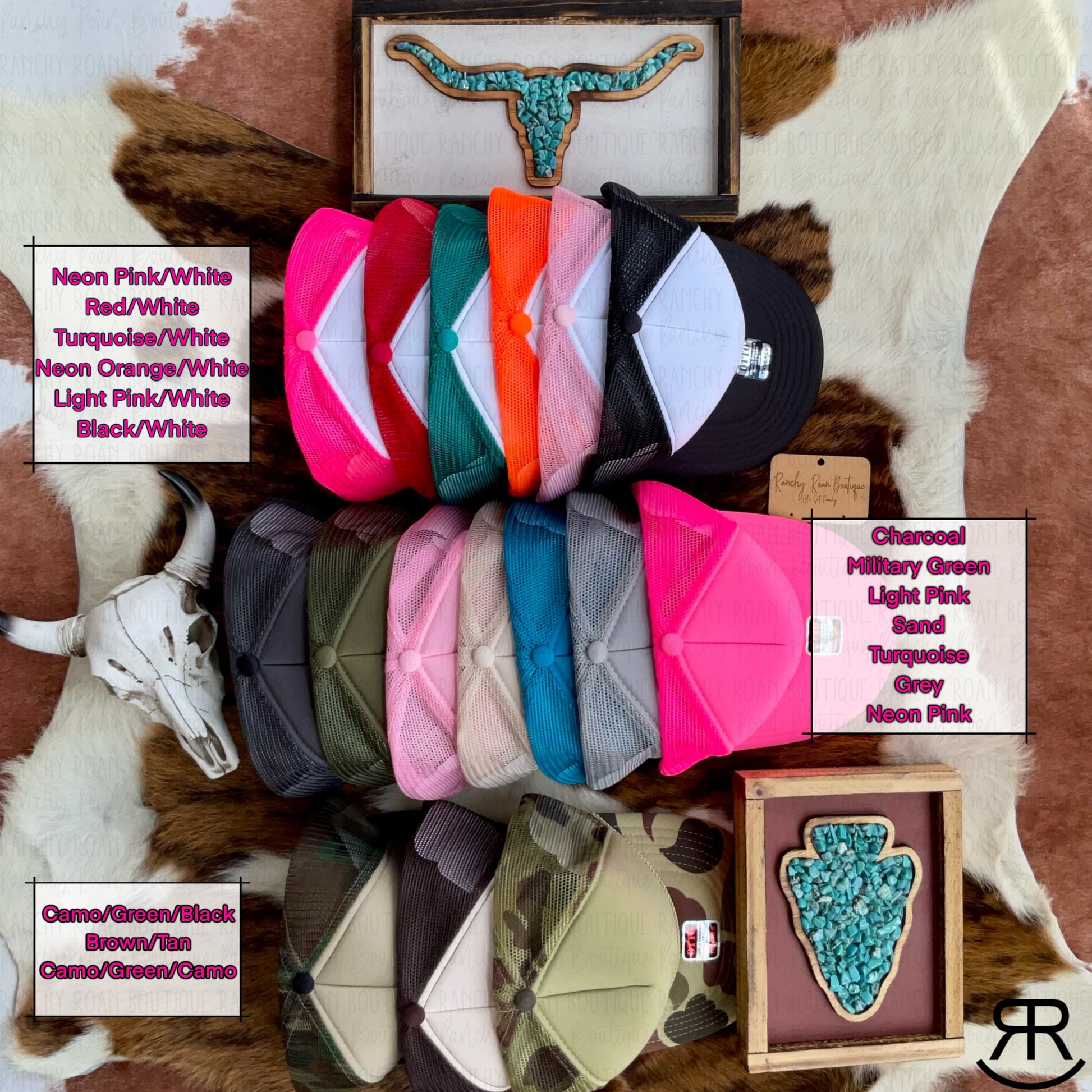 All on My Roots Turquoise Foam Trucker Hat - Ranchy Roan Boutique 