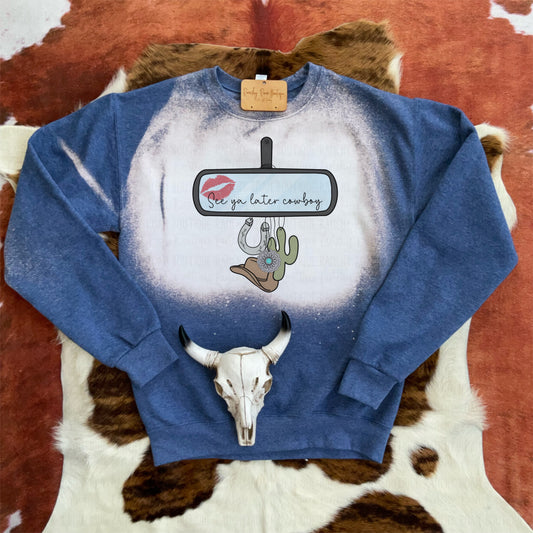 See Ya Later Cowboy Western Sweatshirt - Ranchy Roan Boutique 