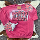 Merry & Ranchy Christmas Bleached Western Sweatshirt