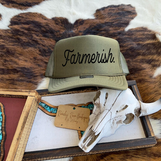 Farmerish  Western Foam Front Trucker Hat - Ranchy Roan Boutique 