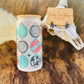Cowhide Christmas Ornaments Frosted Glass Tumbler
