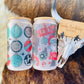 Cowhide Christmas Ornaments Frosted Glass Tumbler