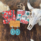 Merry Cowboy Christmas Felt Freshie | Trendy Western Freshie