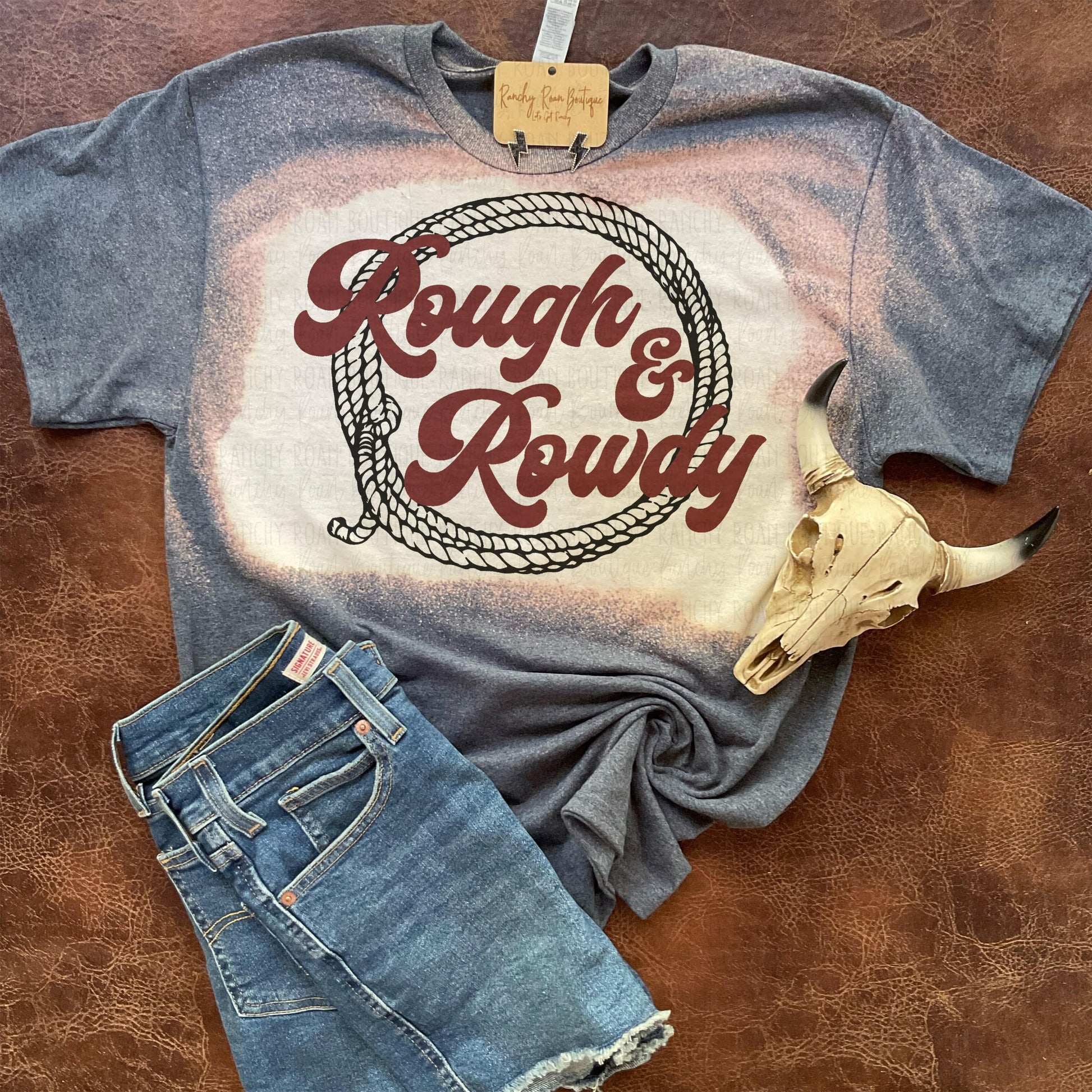 Rough & Rowdy Western T-Shirt - Ranchy Roan Boutique 