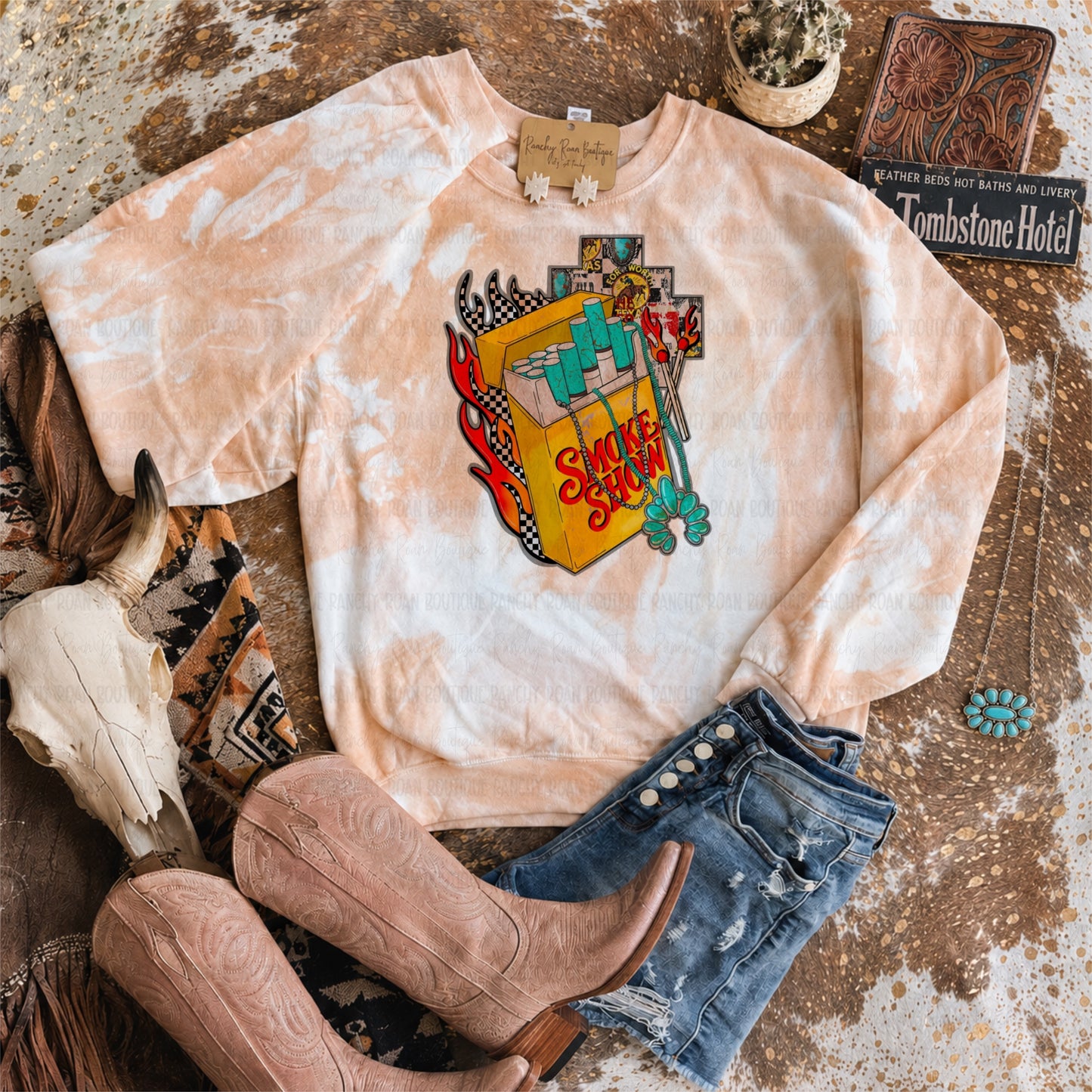Smoke Show Western Graphic Sweatshirt