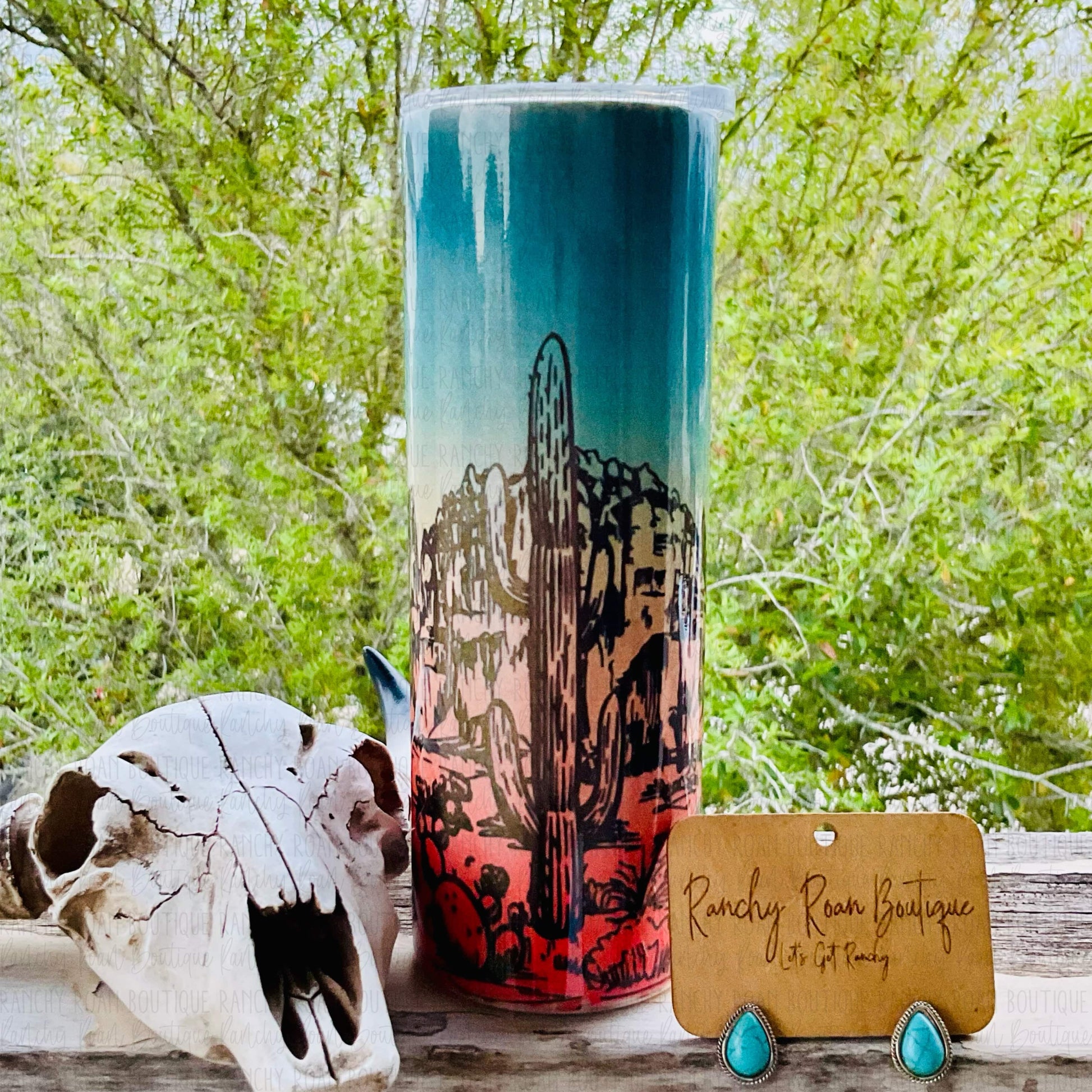 Desert Sunset Boho Western Skinny Tumbler - Ranchy Roan Boutique 