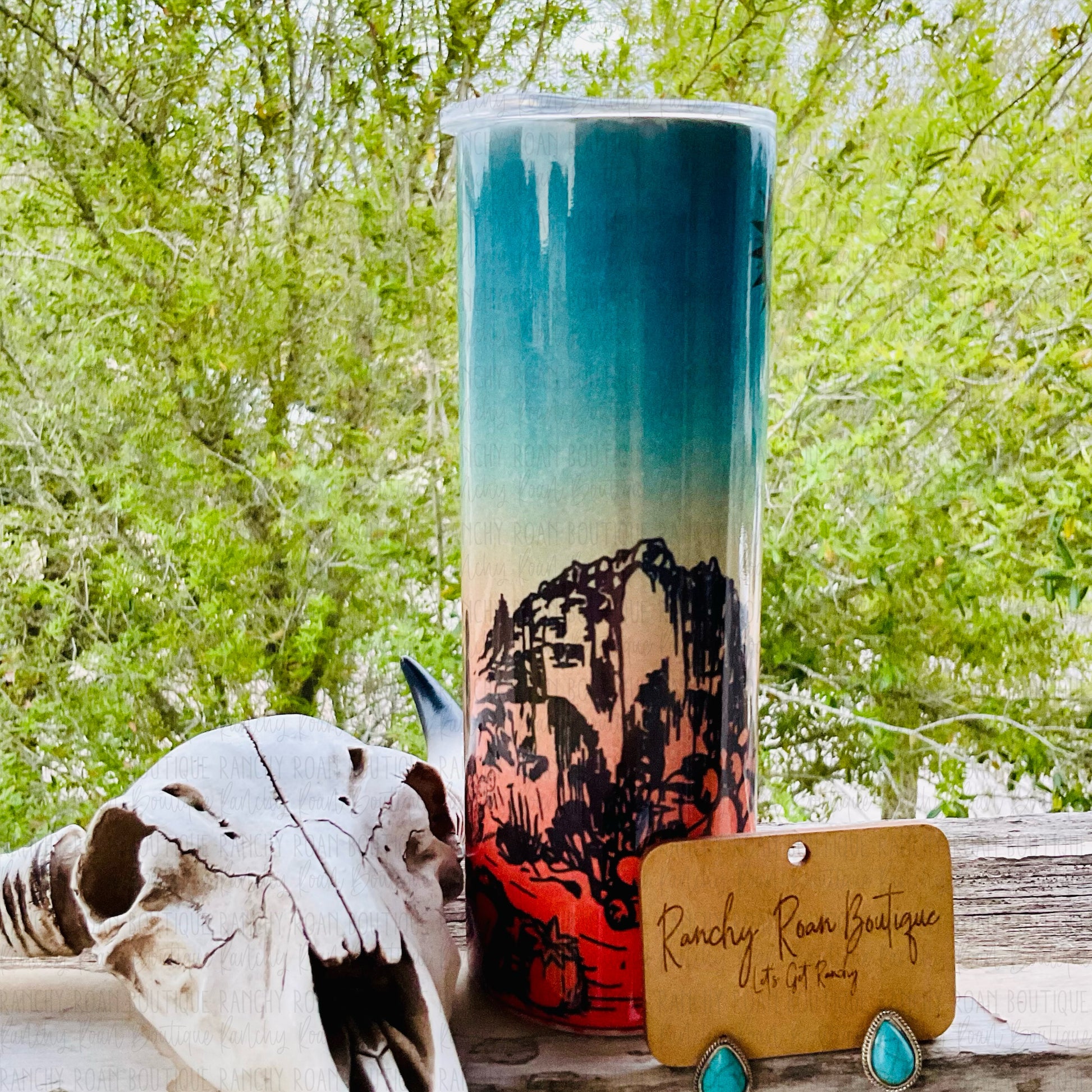 Desert Sunset Boho Western Skinny Tumbler - Ranchy Roan Boutique 