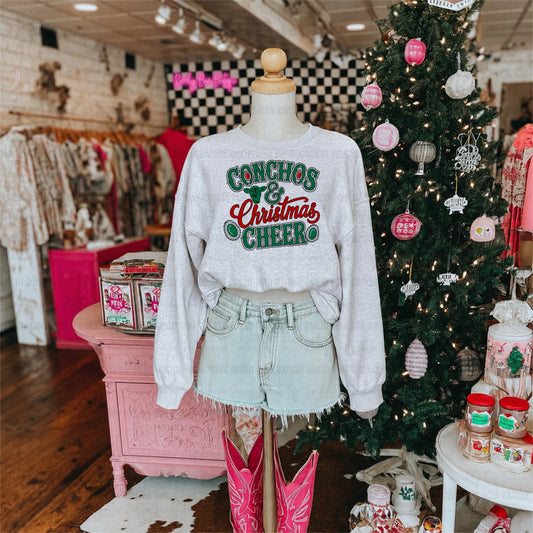 Conchos & Christmas Cheer Western Graphic Sweatshirt