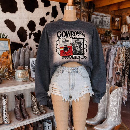 Cowboys and Angels Western Graphic Sweatshirt
