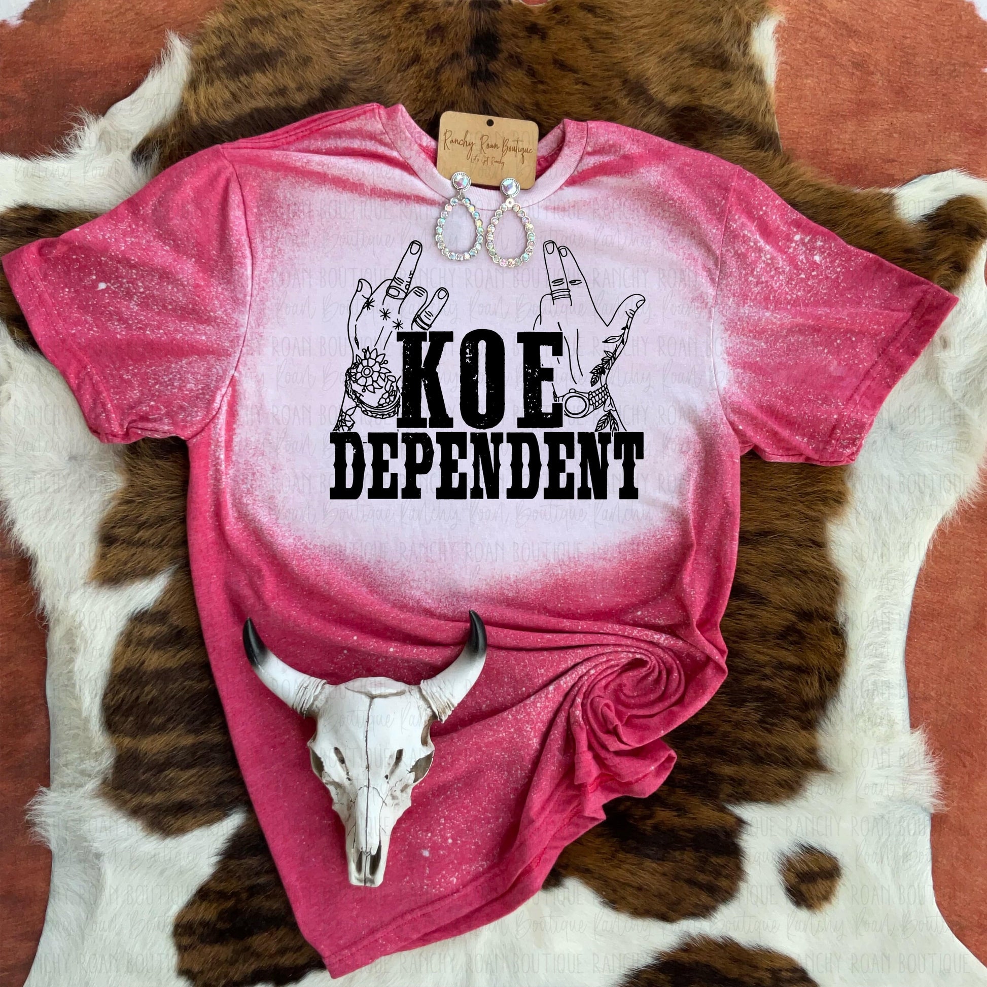 Koe Dependent Western  Crop Top - Ranchy Roan Boutique 