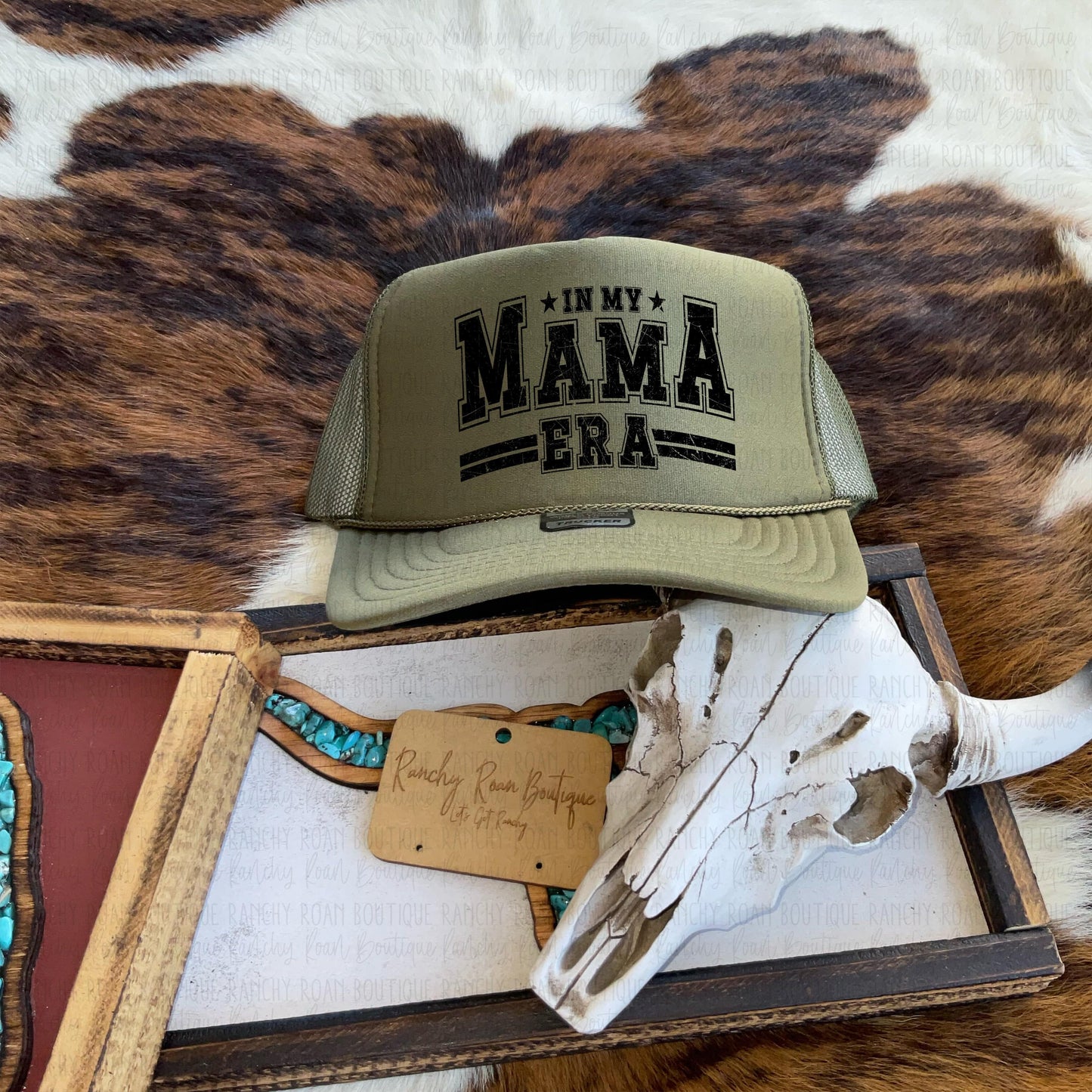 In My Mama Era Western Foam Front Trucker Hat - Ranchy Roan Boutique 