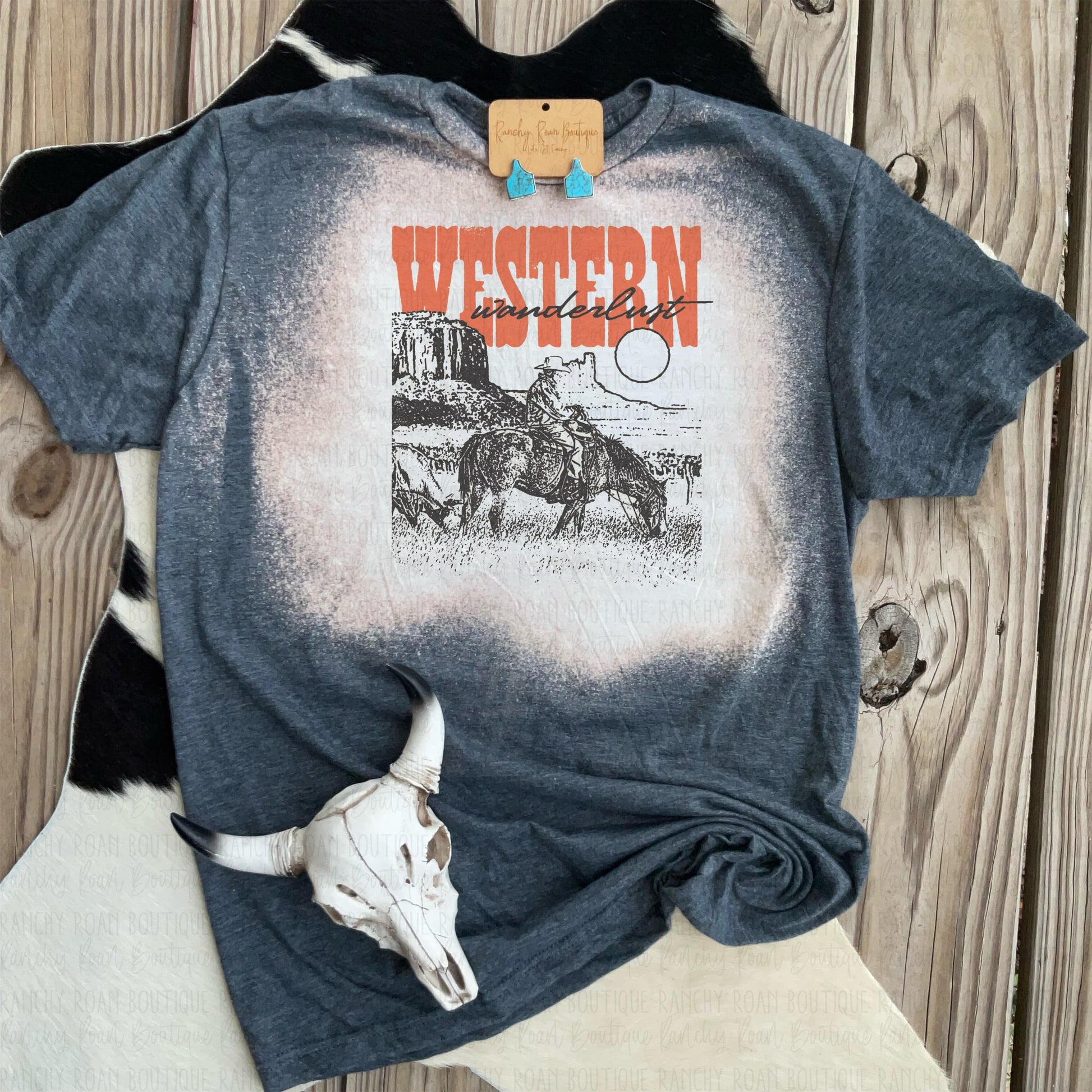 Western Wonderlust Vintage Cowboy Western T-shirt - Ranchy Roan Boutique 